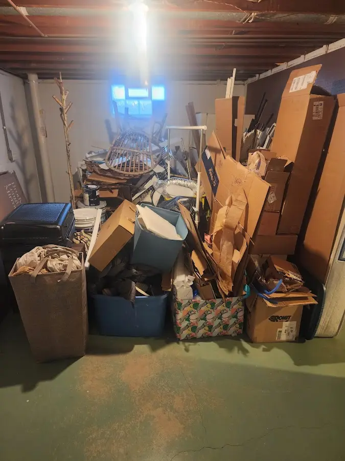 Roll-off dumpster container at job site for 20 Yard Dumpster Rental in Gorham